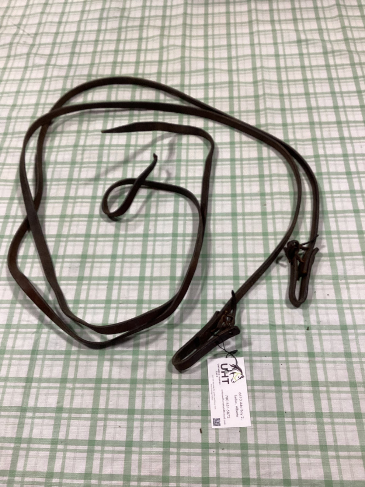 western split reins brown leather 