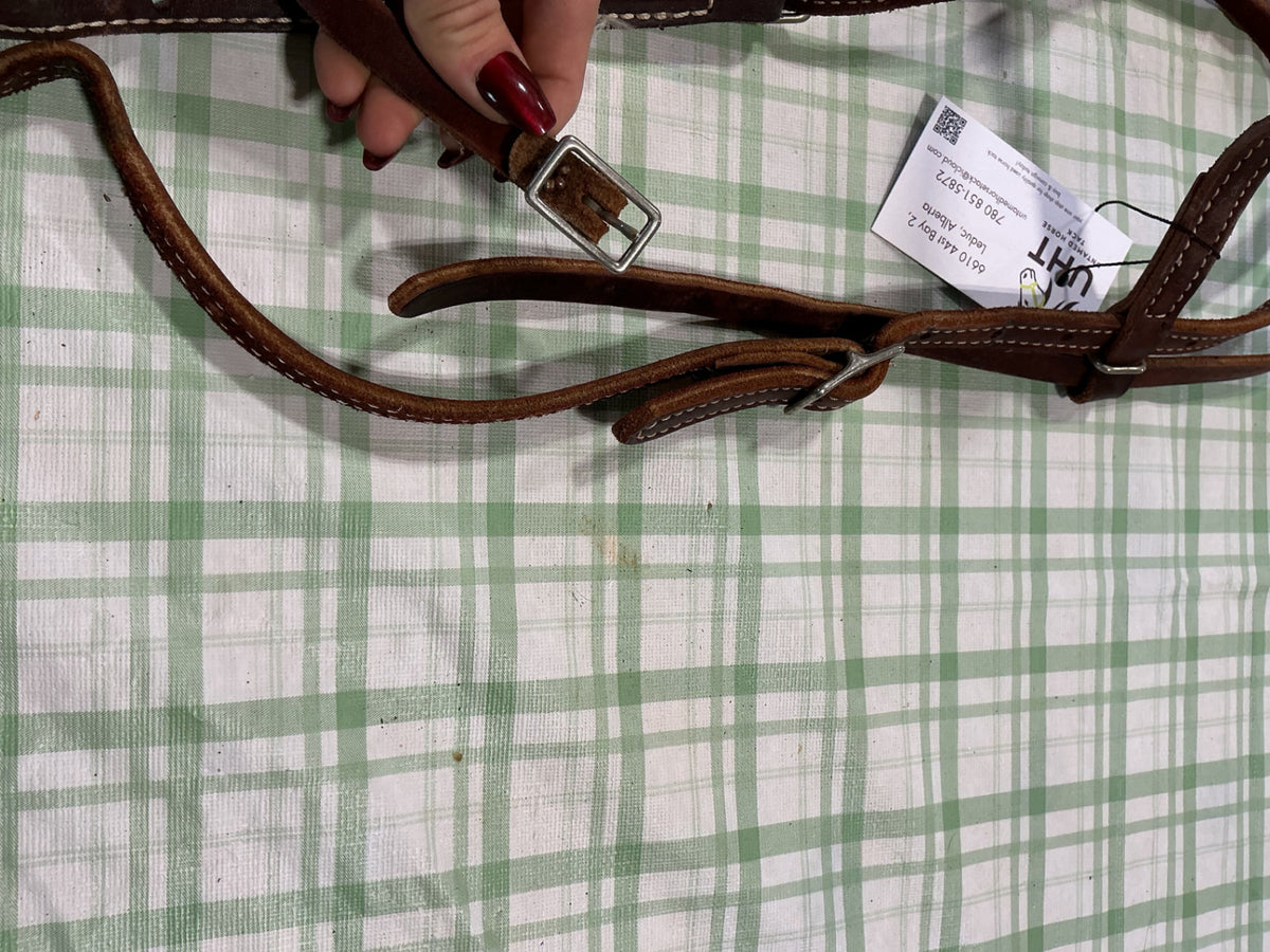 western bridle leather