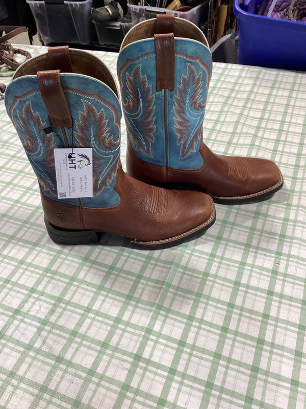 Cowboy Boots – Blue & Light Brown, US 8D | Used, Very Good