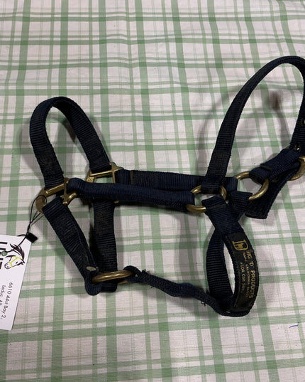 halter nylon black weanling/yearling 