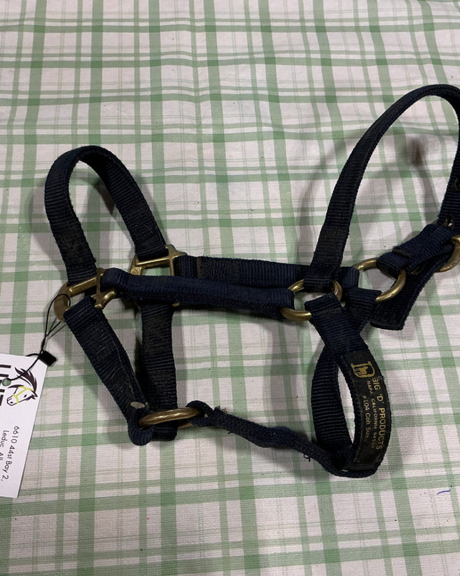 halter nylon black weanling/yearling 