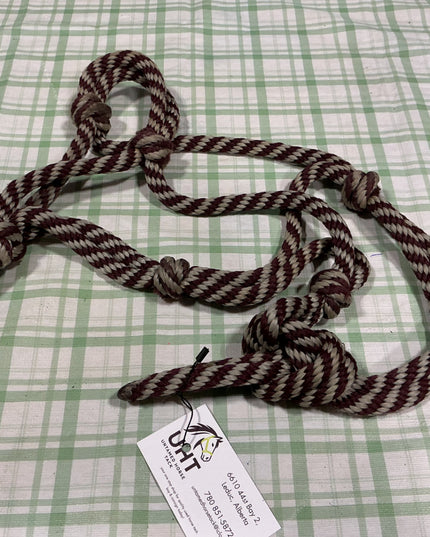 halter rope brown and white 