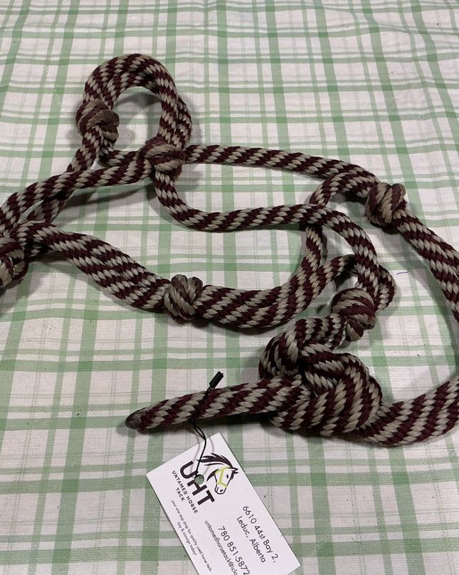 halter rope brown and white 