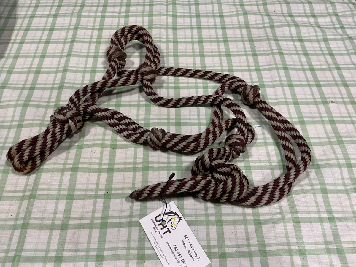 halter rope brown and white 