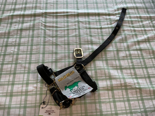 Nylon Halter Black Mini / yearling 