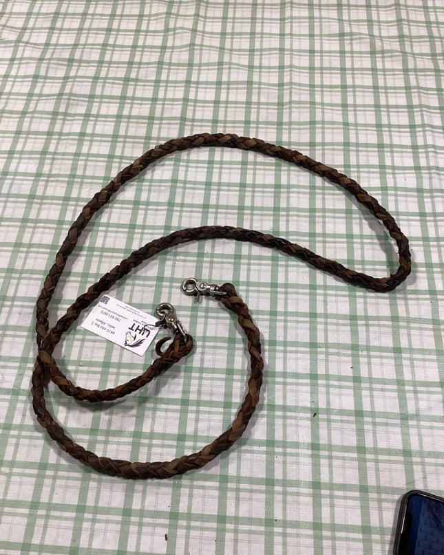 western reins braided leather 