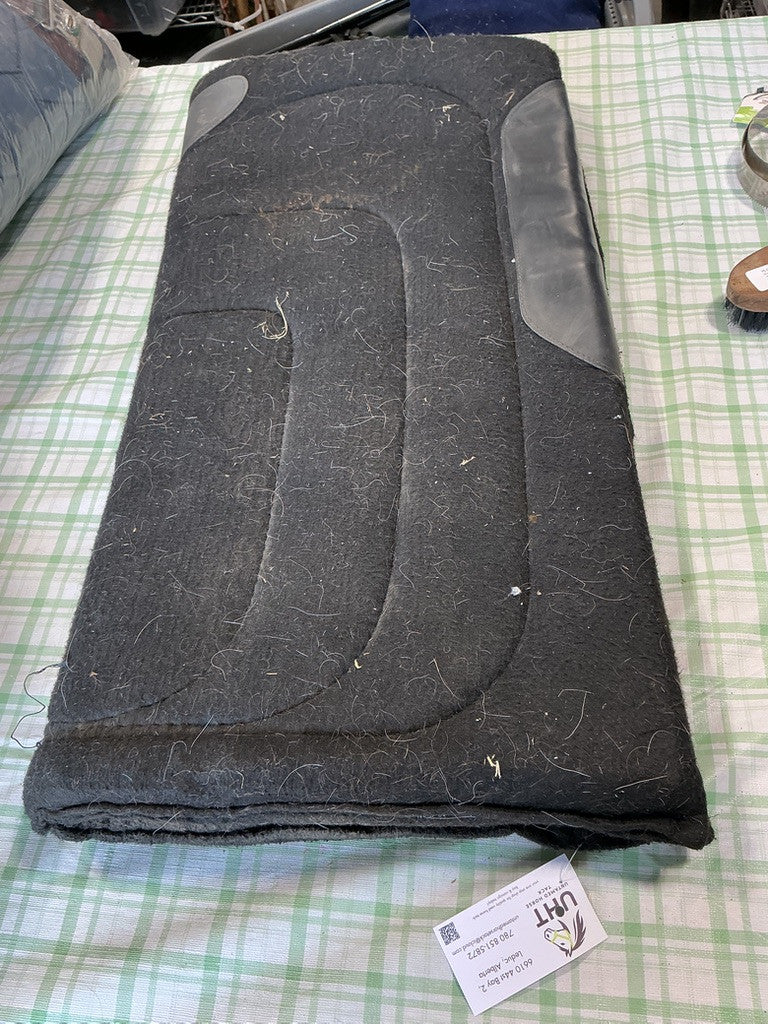 western saddle pad black fleece