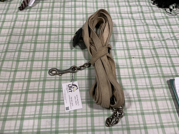 Lunge Line – White with Chain & Weighted Handle | Used, Good
