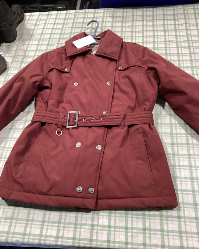 winter coat maroon heavy duty 