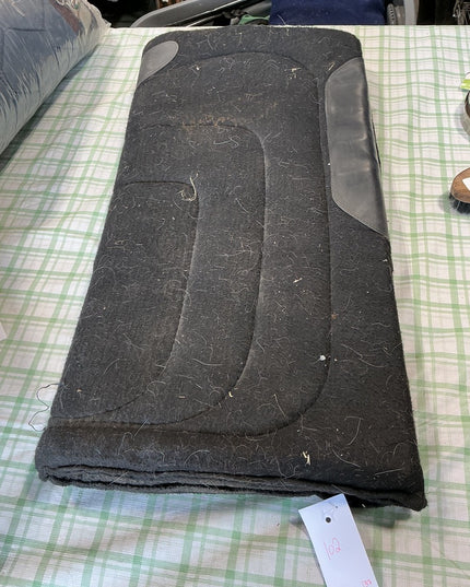 western saddle pad black fleece