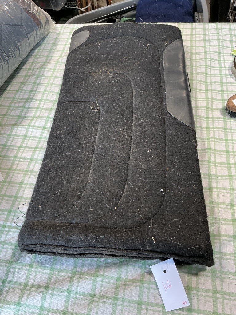 western saddle pad black fleece