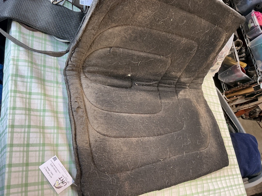 western saddle pad black fleece