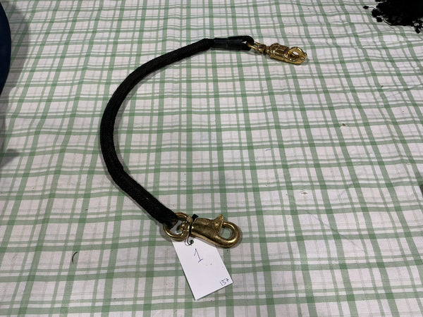 Trailer Tie – Black Nylon, Gold Clips | Used, Good