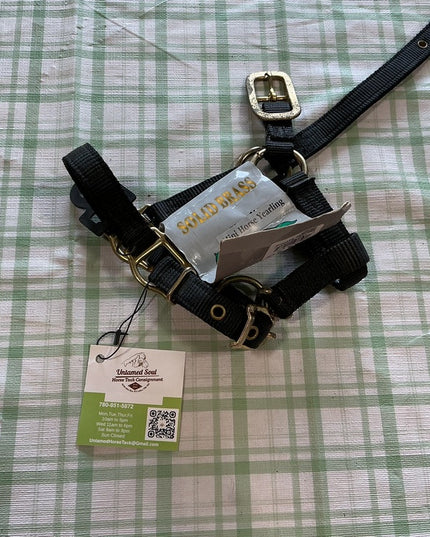 Nylon Halter Black Mini / yearling 