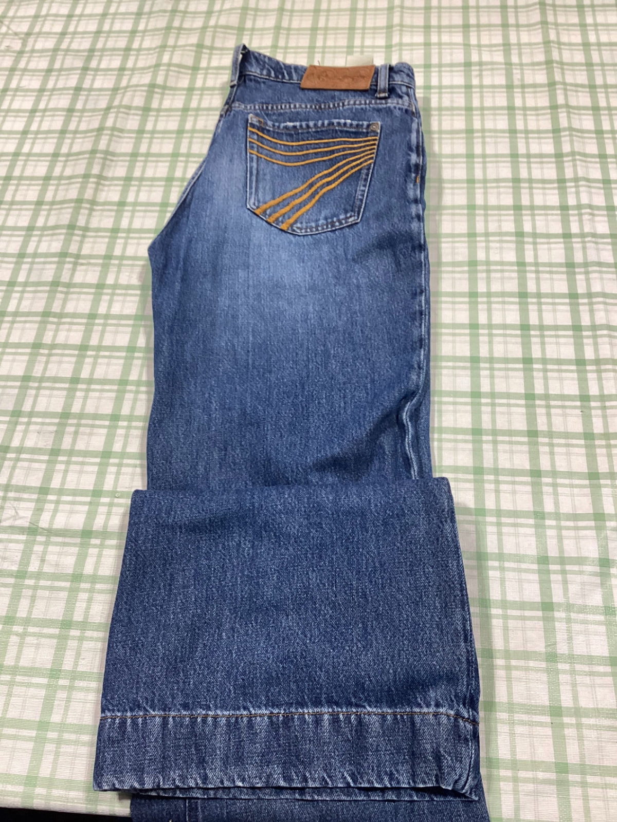 seven jeans light wash low-mid waste flare legged