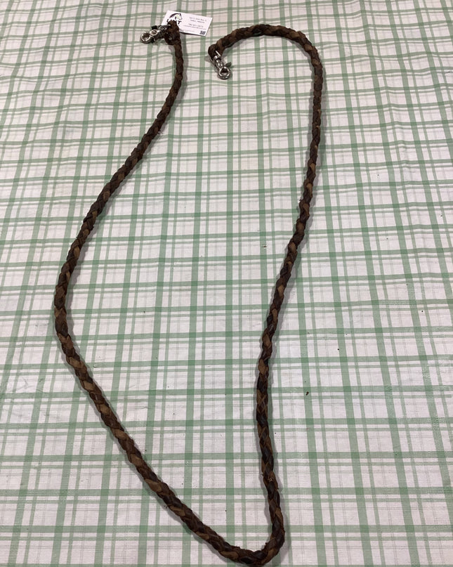 western reins braided leather 