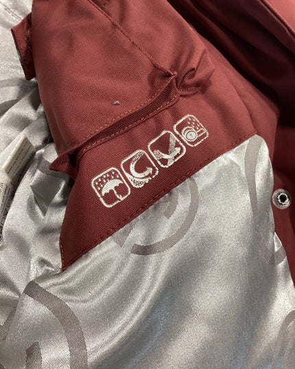 winter coat maroon heavy duty 