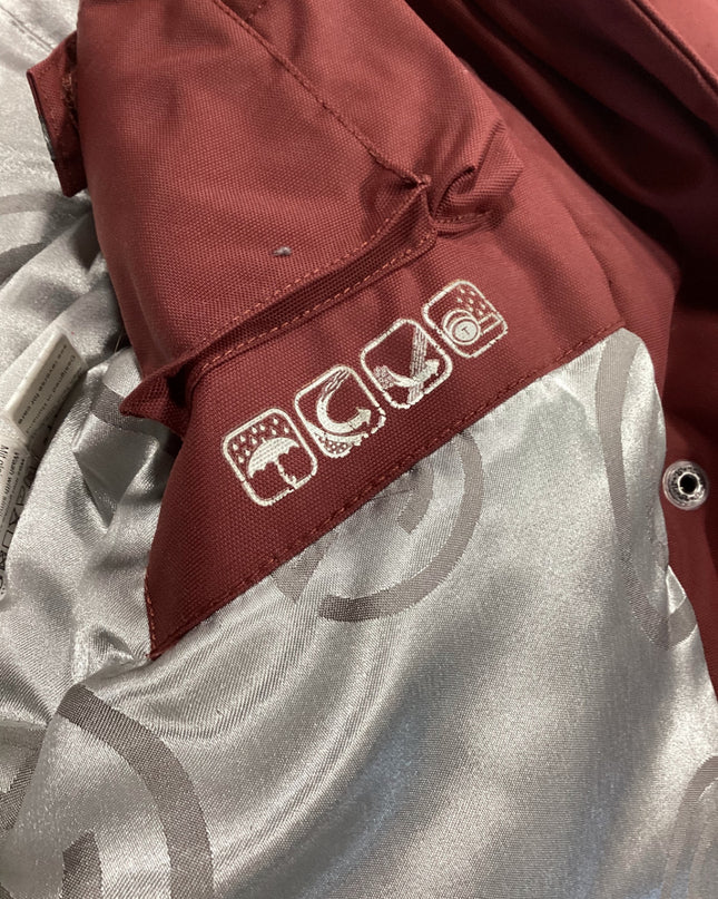 winter coat maroon heavy duty 