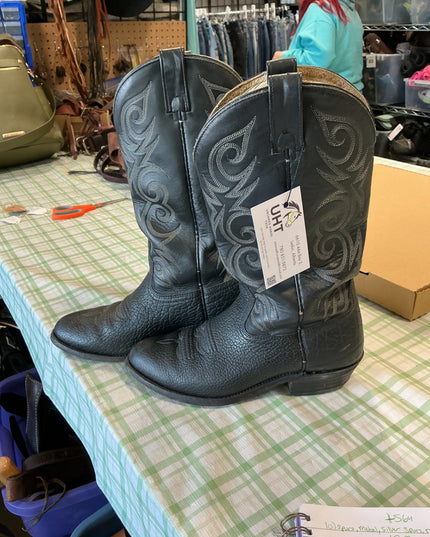cowboy boots leather black 