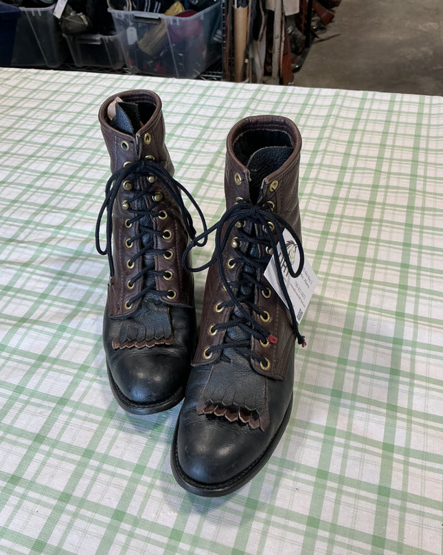 paddock boots black and brown leather 