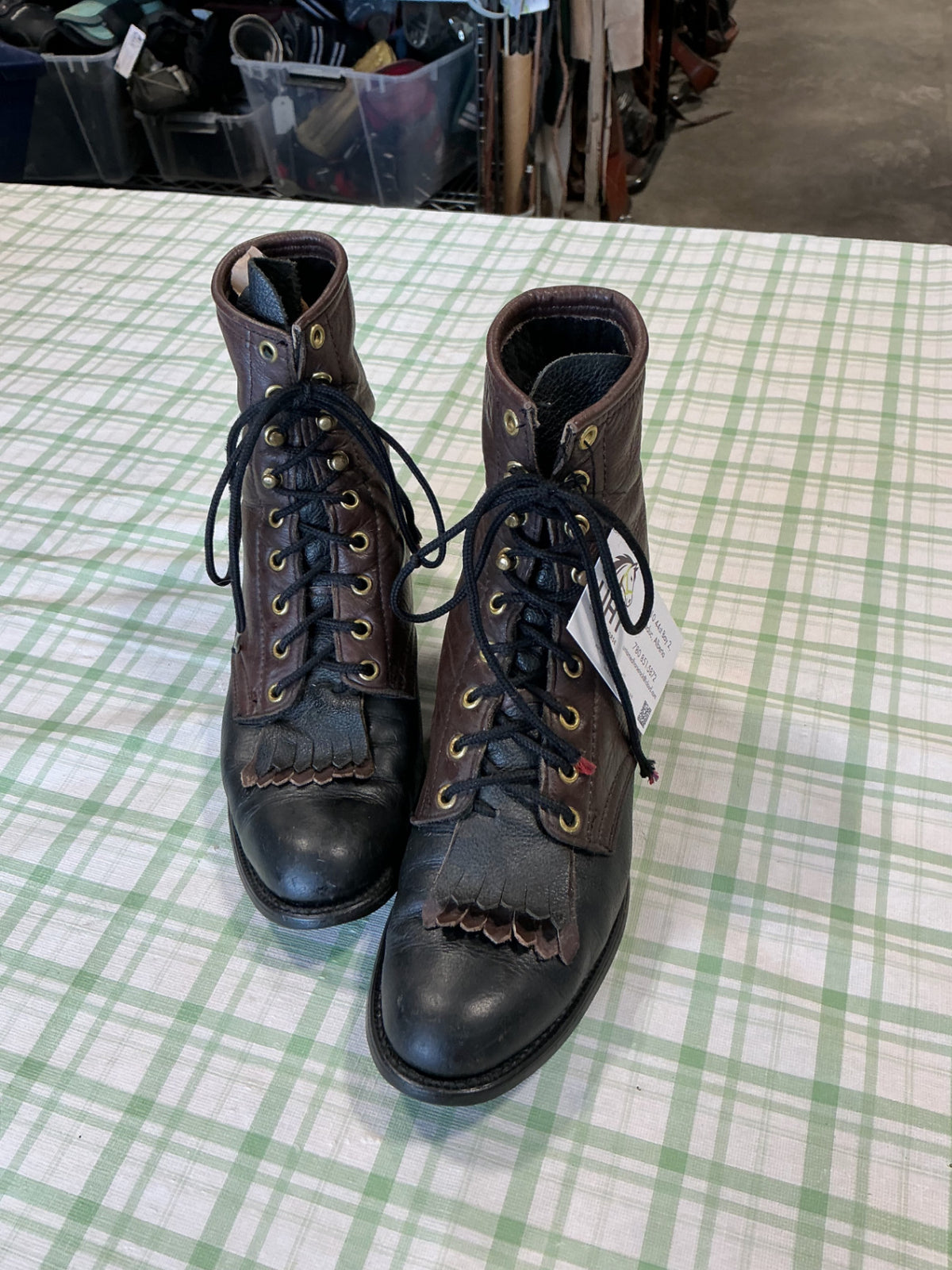 paddock boots black and brown leather