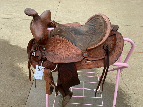 Western Saddle – S15" G8", 24" Skirt | Used, Good