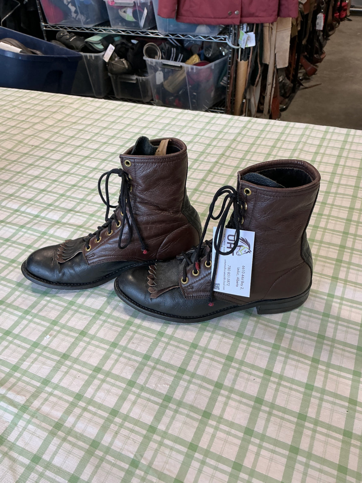 paddock boots black and brown leather