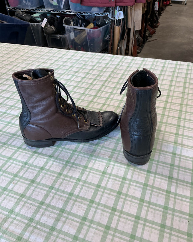 paddock boots black and brown leather 