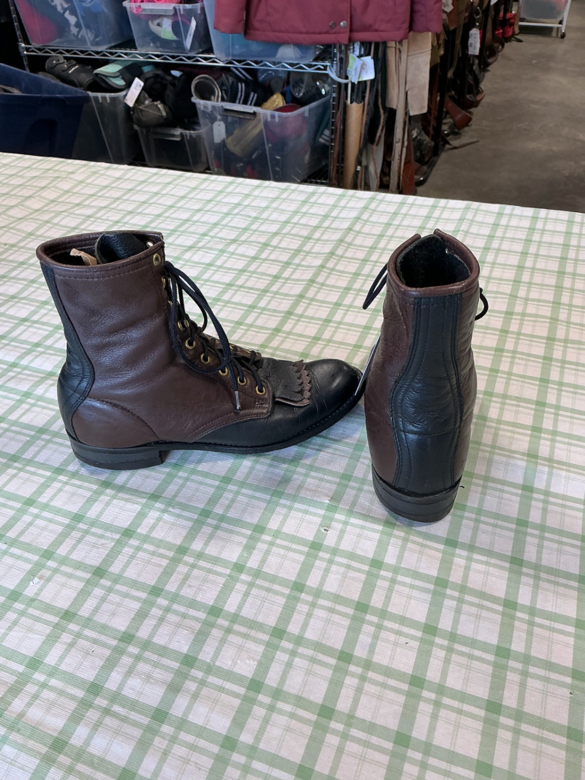 paddock boots black and brown leather