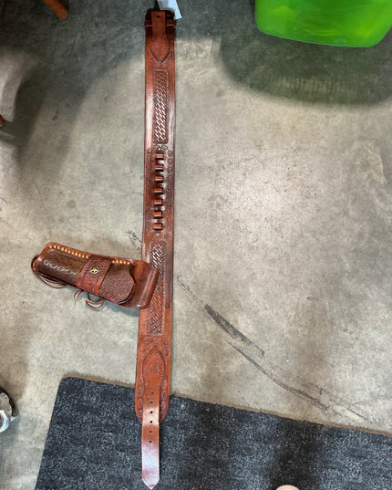 gun belt holster leather 