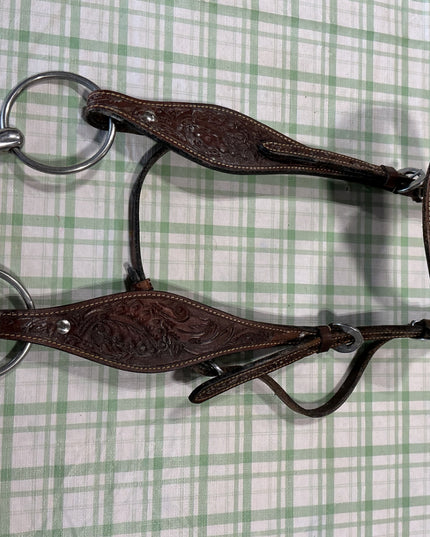 western bridle built in design leather dark 