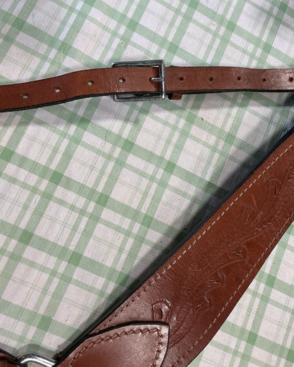 breast collar leather brown 