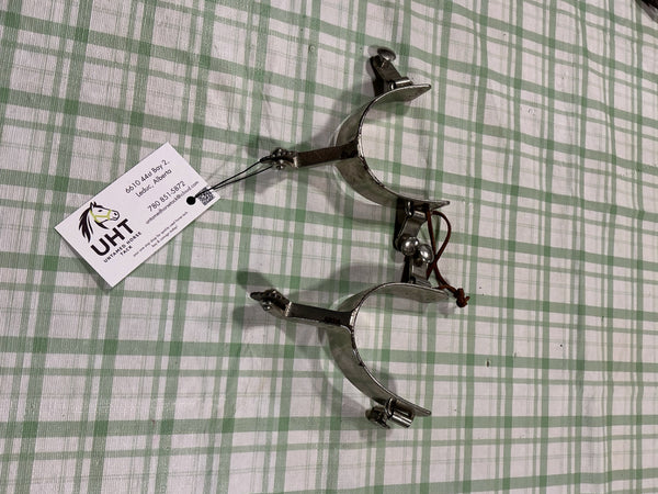 Western Spurs – Metal, Silver Rollers, Small (No Straps) | Used, Very Good