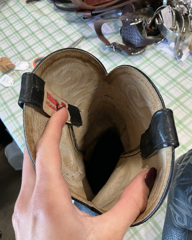 cowboy boots leather black 