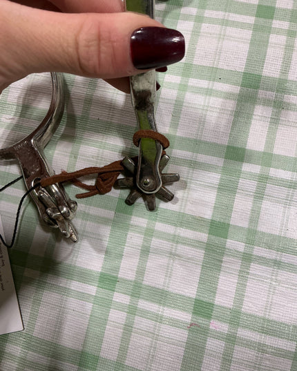 metal spurs no back strap big rollers 