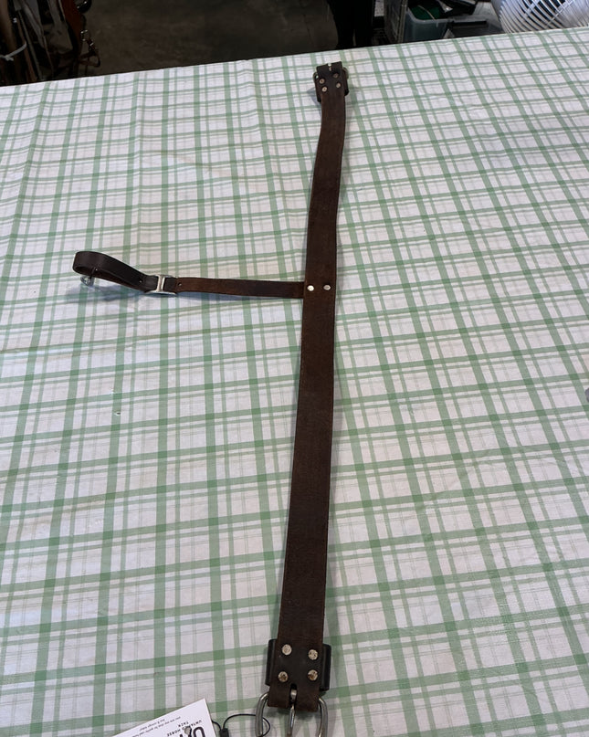 back cinch dark brown leather with front cinch keeper 