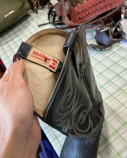 cowboy boots leather black 