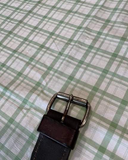 back cinch brown leather with clip