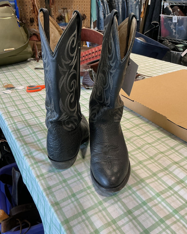 cowboy boots leather black 