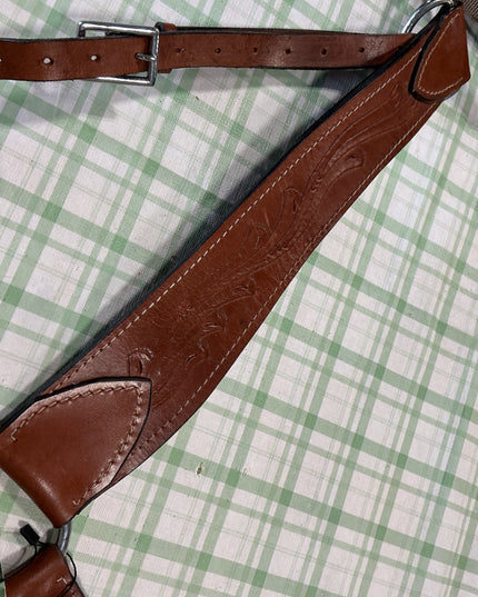 breast collar leather brown 