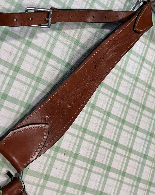breast collar leather brown 