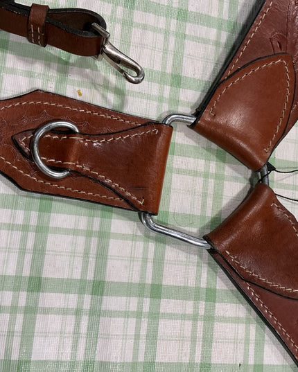 breast collar leather brown 