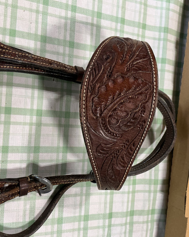 western bridle built in design leather dark 