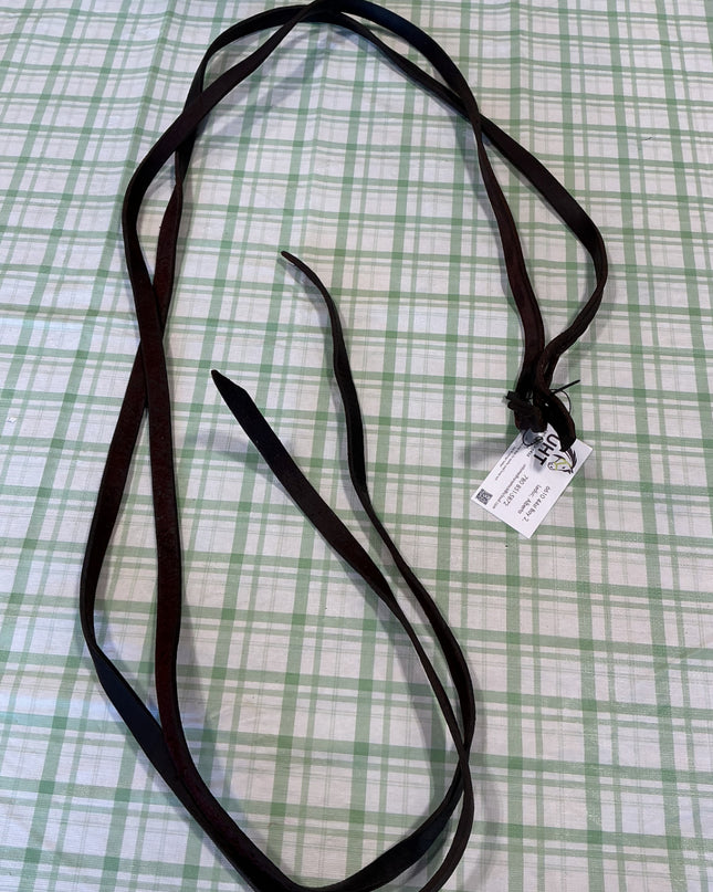 western split reins no clips leather long 