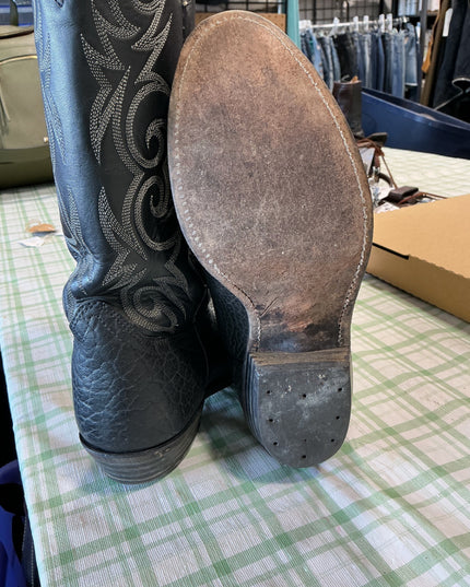 cowboy boots leather black 