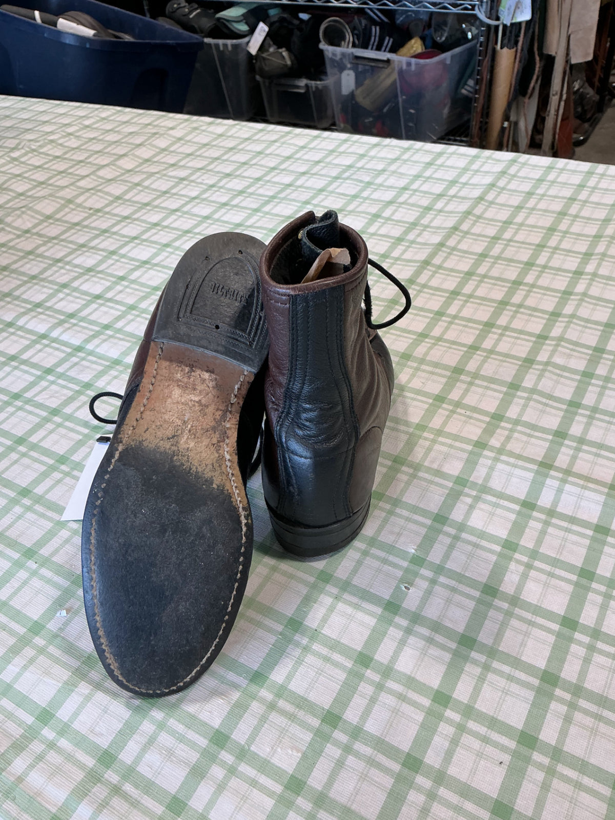 paddock boots black and brown leather