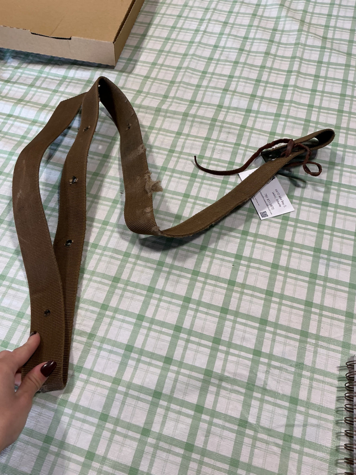 western latigo nylon brown