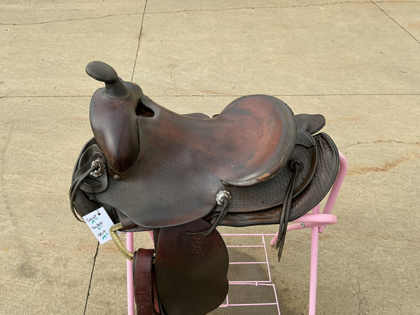 Western Saddle – S15" G8" (Needs New Flocking) | Used, Acceptable