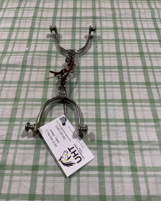 metal spurs no back strap big rollers 