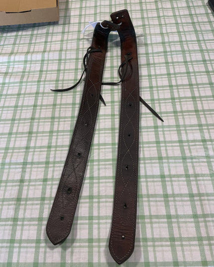 back billet dark leather 2x matching set 